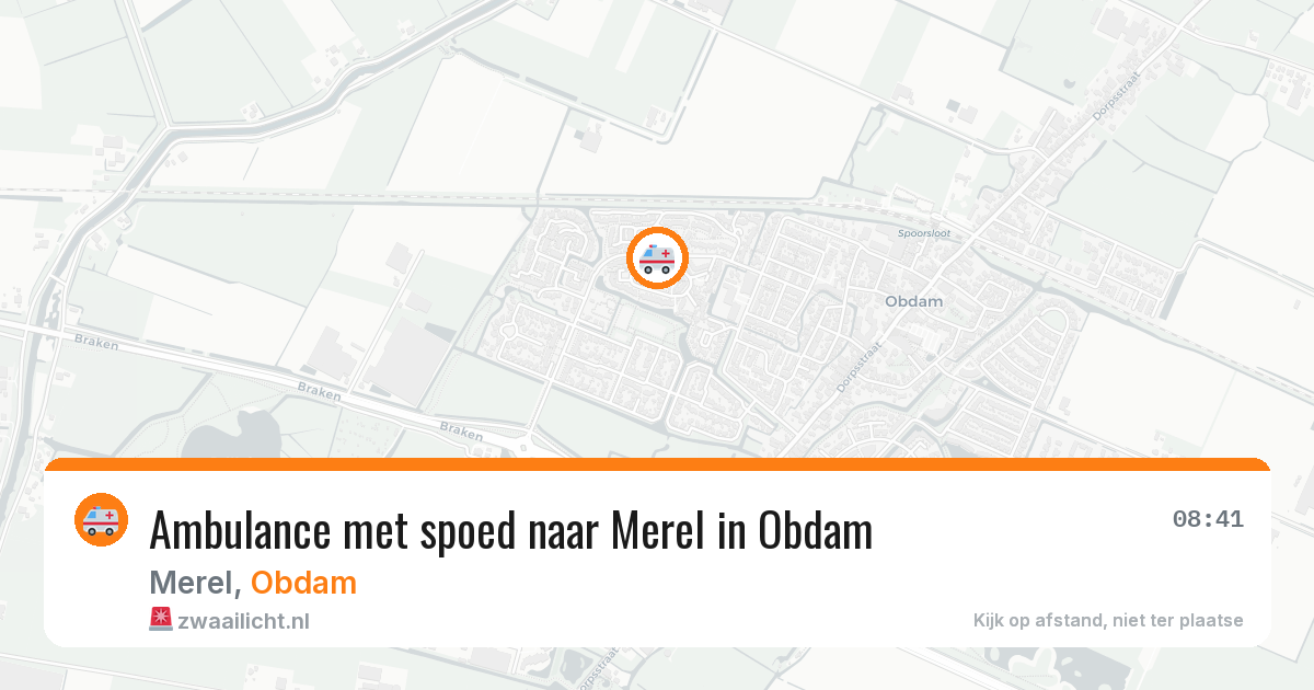 Ambulance met spoed naar Merel in Obdam — 27 jan 2026