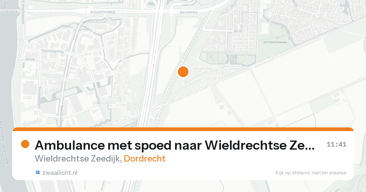Ambulance met spoed naar Wieldrechtse Zeedijk in Dordrecht — 21 aug 2026
