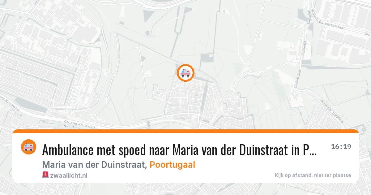 Ambulance met spoed naar Maria van der Duinstraat in Poortugaal — 8 feb 2026