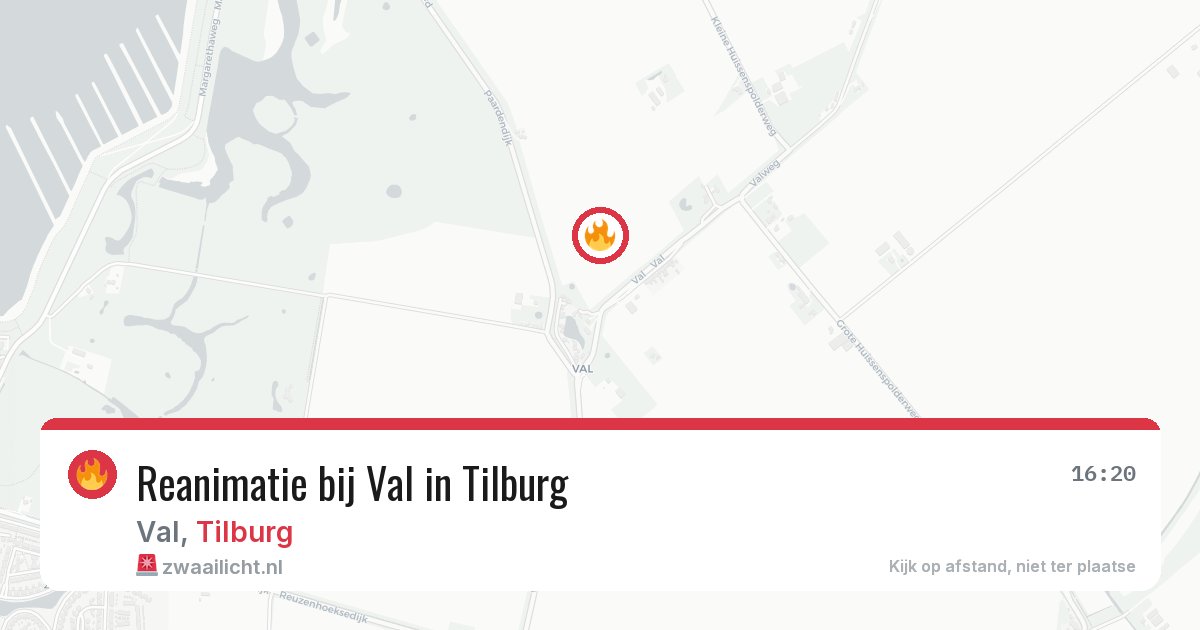 Reanimatie bij Val in Tilburg — 10 aug 2026
