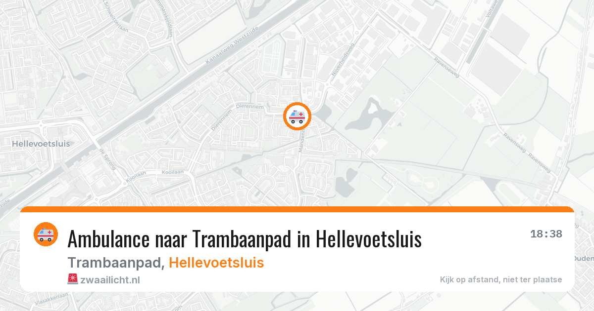 Ambulance naar Trambaanpad in Hellevoetsluis — 31 jul 2026