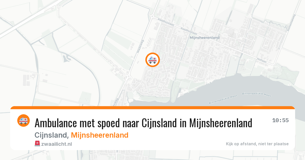 Ambulance met spoed naar Cijnsland in Mijnsheerenland — 15 jul 2026