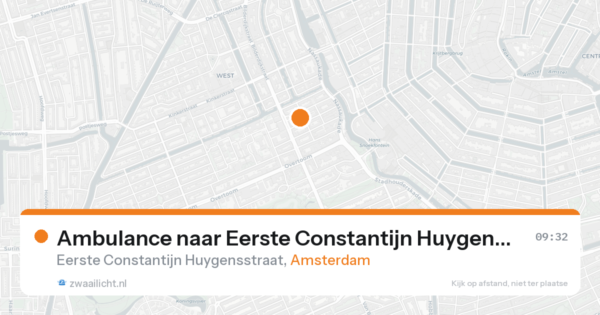 Ambulance naar Eerste Constantijn Huygensstraat in Amsterdam — 16 aug 2026
