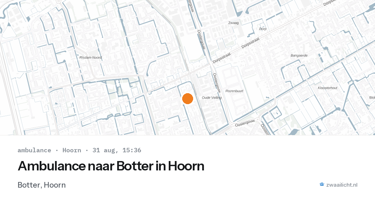 Ambulance naar Botter in Hoorn — 31 aug 2026