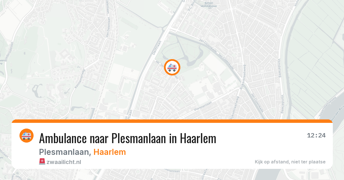Ambulance naar Plesmanlaan in Haarlem — 12 aug 2026