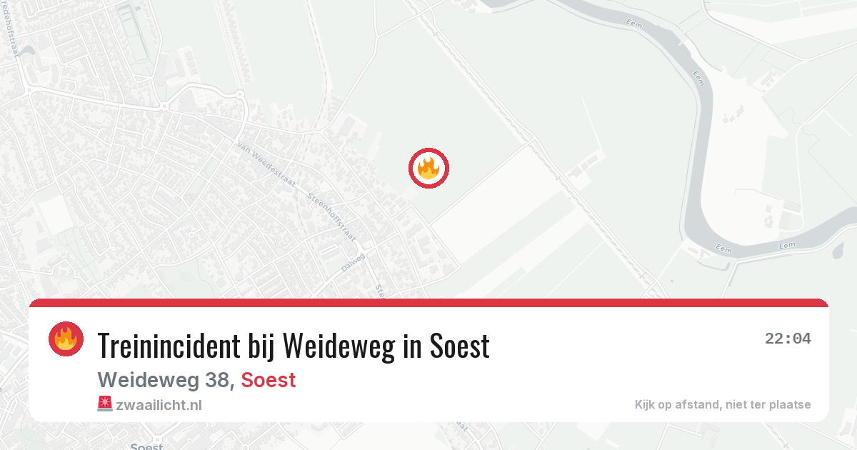Treinincident bij Weideweg in Soest — 27 apr 2026