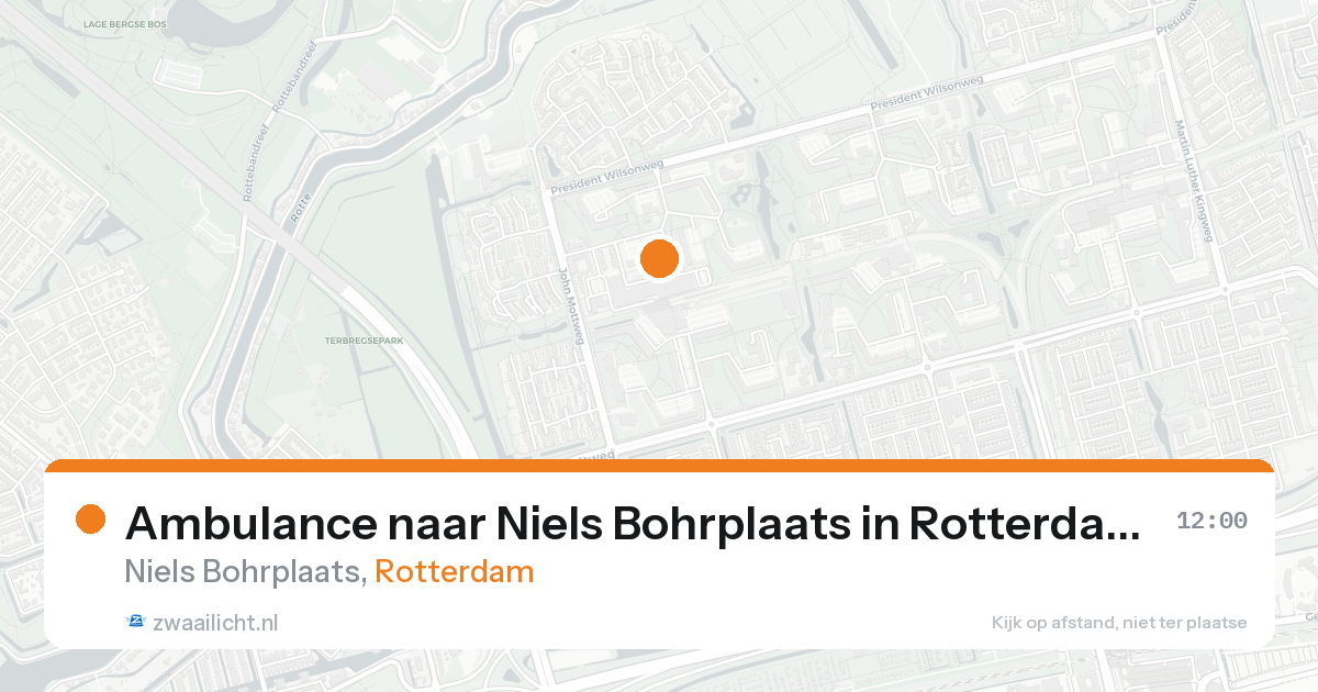 Ambulance naar Niels Bohrplaats in Rotterdam — 29 mei 2026
