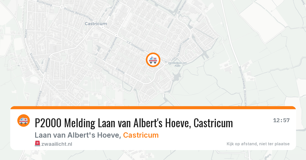 P2000 Melding Laan van Albert's Hoeve, Castricum — 30 jan 2026