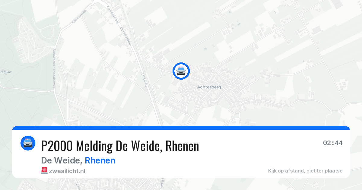 P2000 Melding De Weide, Rhenen — 12 mrt 2026