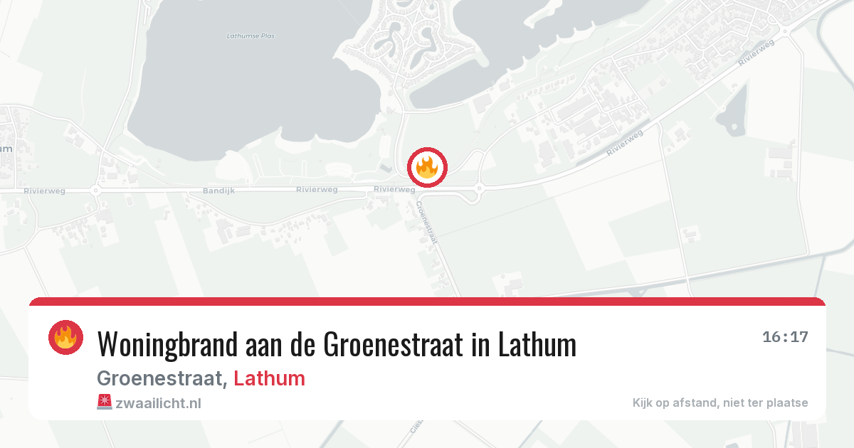 Woningbrand aan de Groenestraat in Lathum — 2 apr 2026