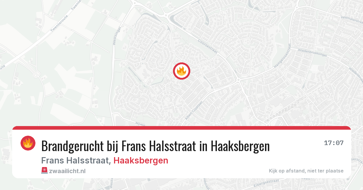 Brandgerucht bij Frans Halsstraat in Haaksbergen — 6 mei 2026