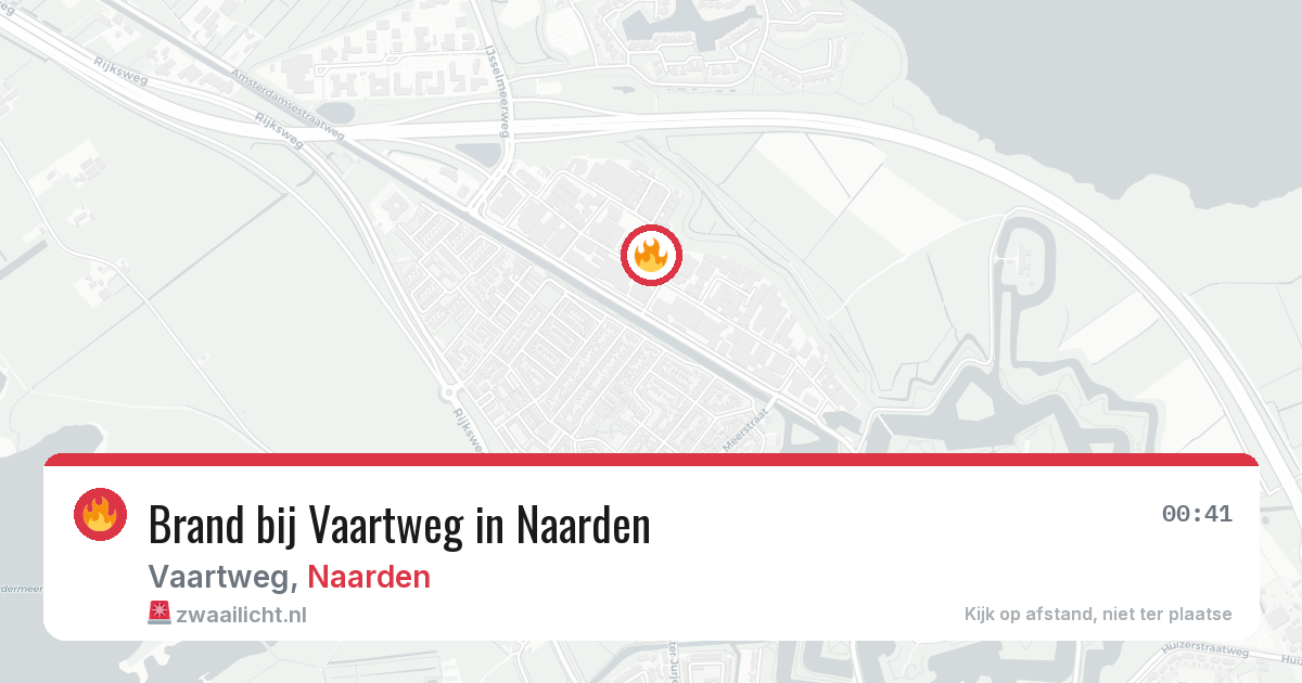 Brand bij Vaartweg in Naarden — 22 mrt 2026