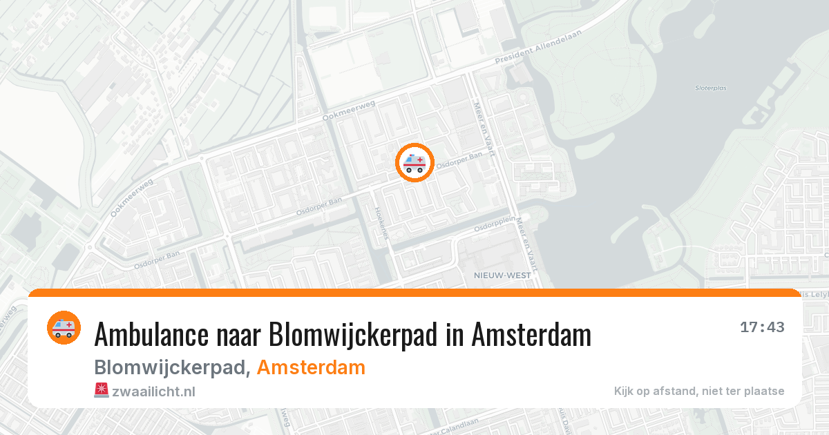 Ambulance naar Blomwijckerpad in Amsterdam — 5 aug 2026