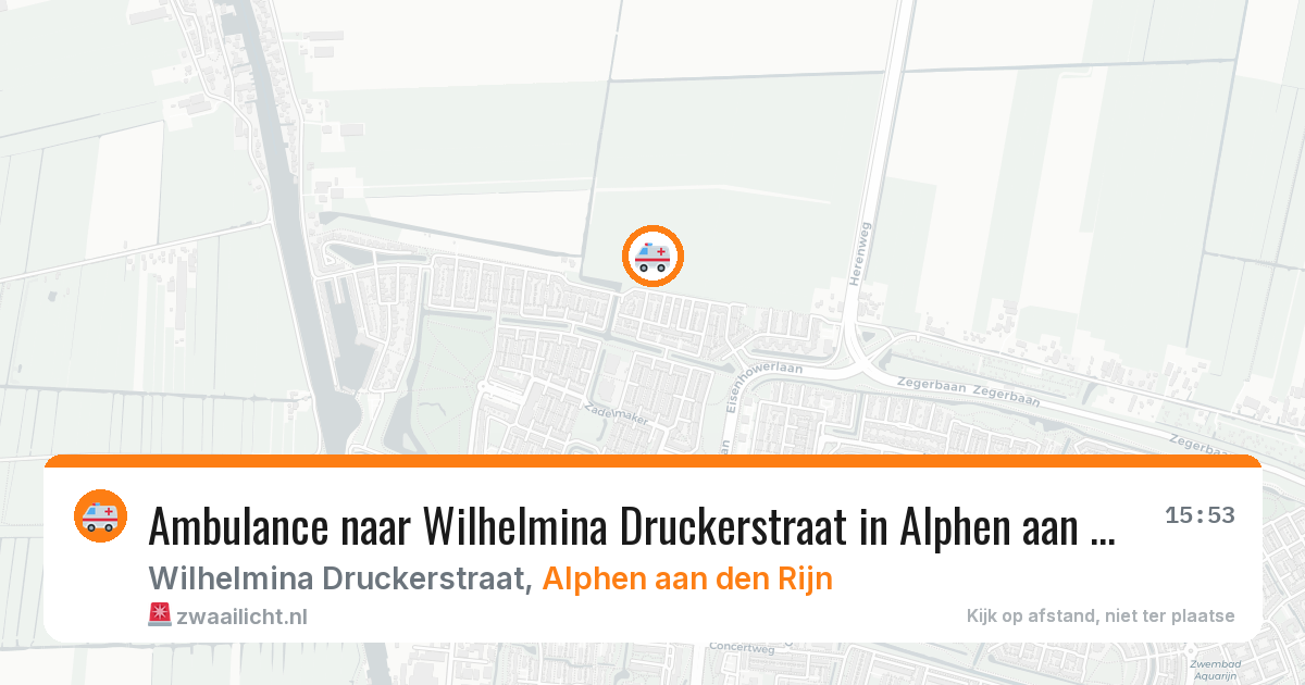 Ambulance naar Wilhelmina Druckerstraat in Alphen aan den Rijn — 6 apr 2026