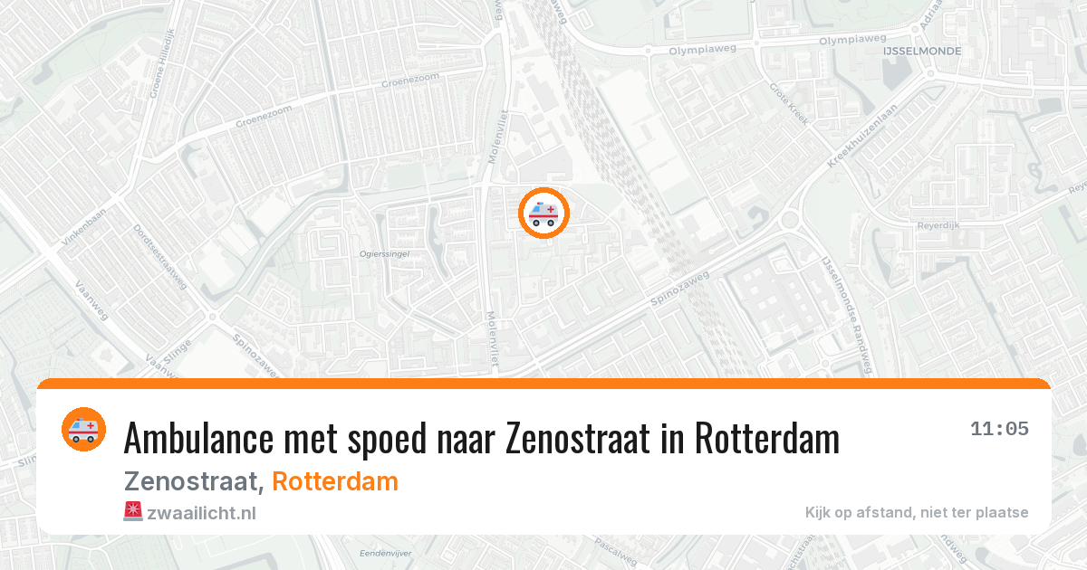 Ambulance met spoed naar Zenostraat in Rotterdam — 26 jul 2026