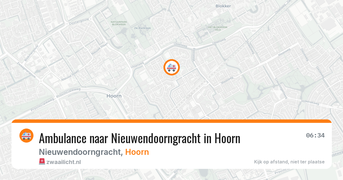 Ambulance naar Nieuwendoorngracht in Hoorn — 12 apr 2026
