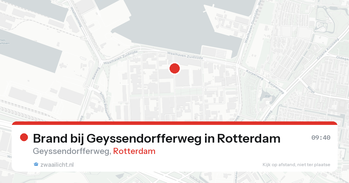 Brand bij Geyssendorfferweg in Rotterdam — 22 aug 2026
