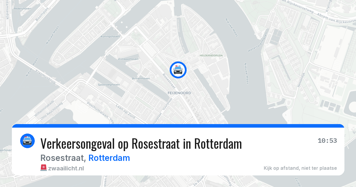 Verkeersongeval op Rosestraat in Rotterdam — 11 aug 2026