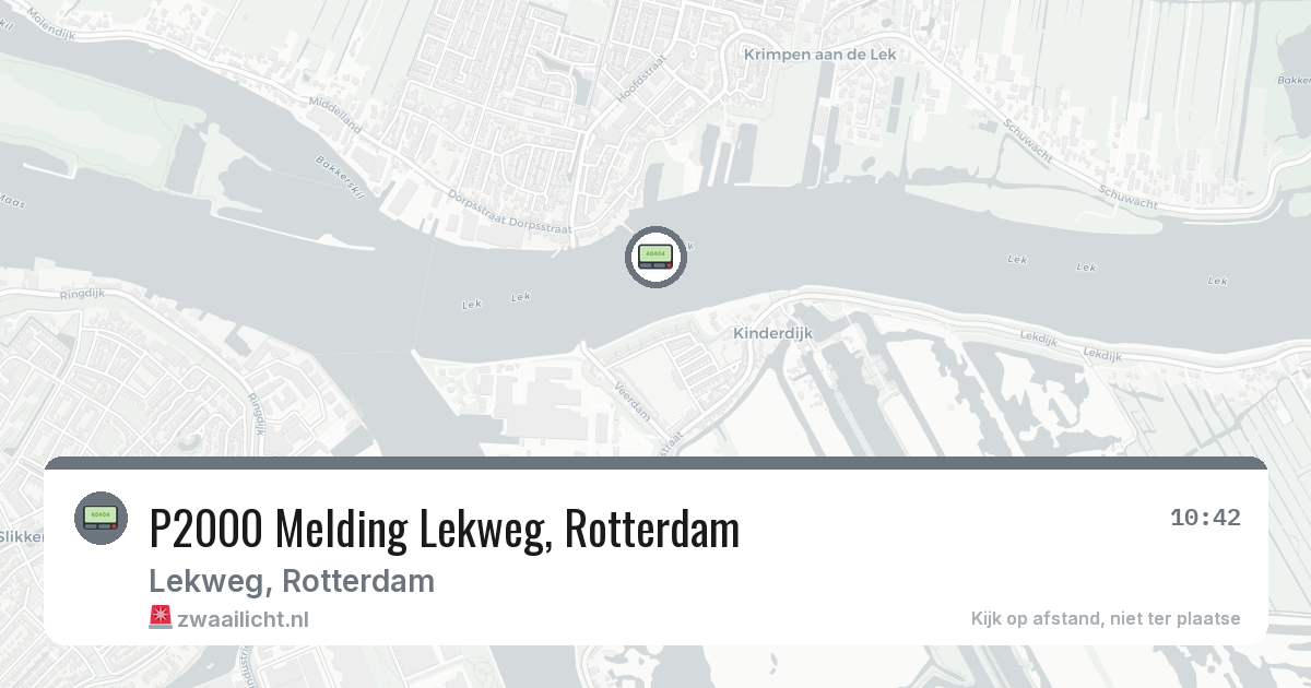 P2000 Melding Lekweg, Rotterdam — 13 aug 2026