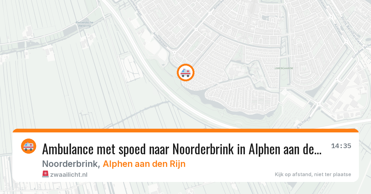 Ambulance met spoed naar Noorderbrink in Alphen aan den Rijn — 8 jul 2026