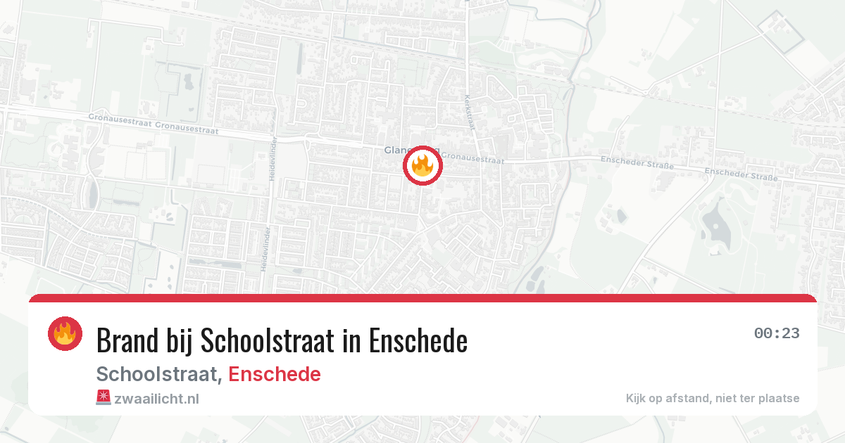 Brand bij Schoolstraat in Enschede — 1 jul 2026
