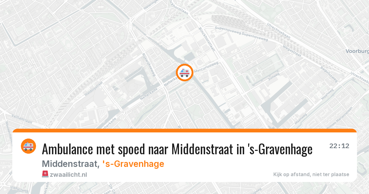 Ambulance met spoed naar Middenstraat in 's-Gravenhage — 9 jul 2026