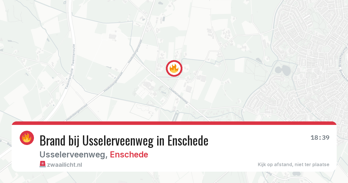 Brand bij Usselerveenweg in Enschede — 4 jun 2026