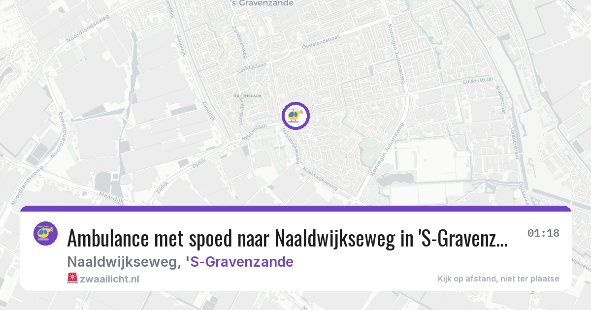 Ambulance met spoed naar Naaldwijkseweg in 'S-Gravenzande — 3 jul 2026