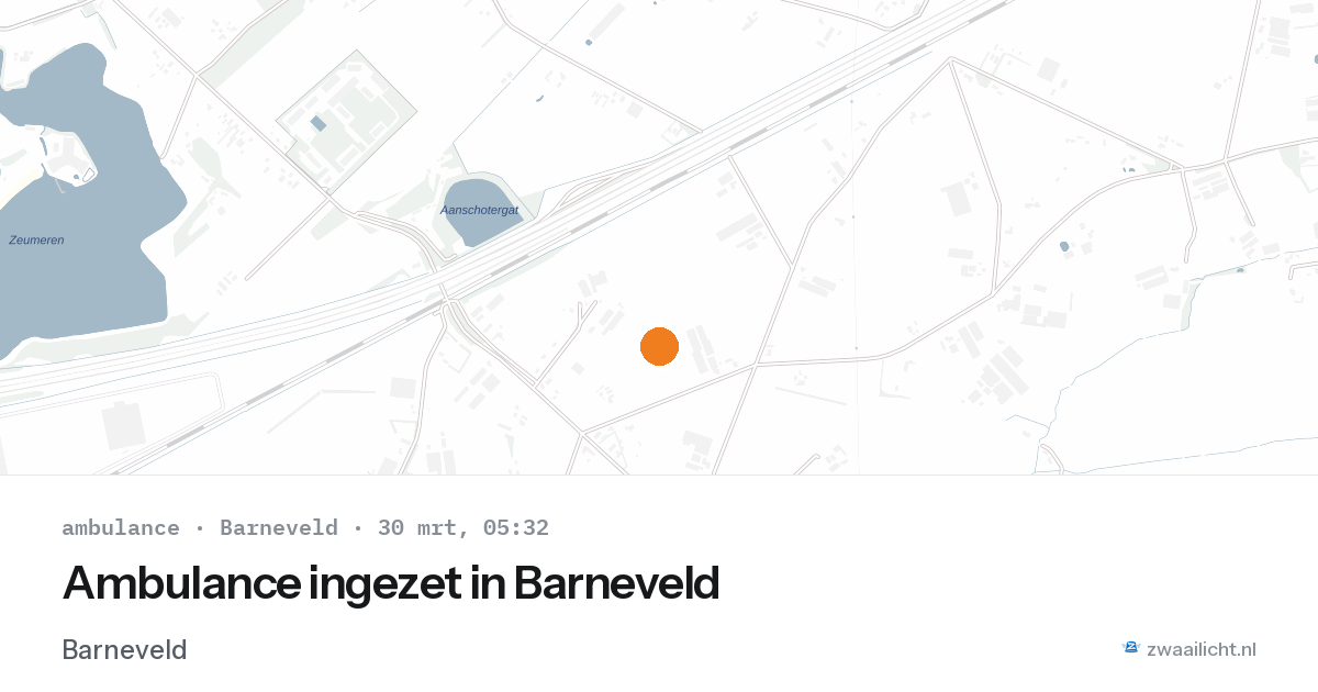 Ambulance ingezet in Barneveld — 30 mrt 2026