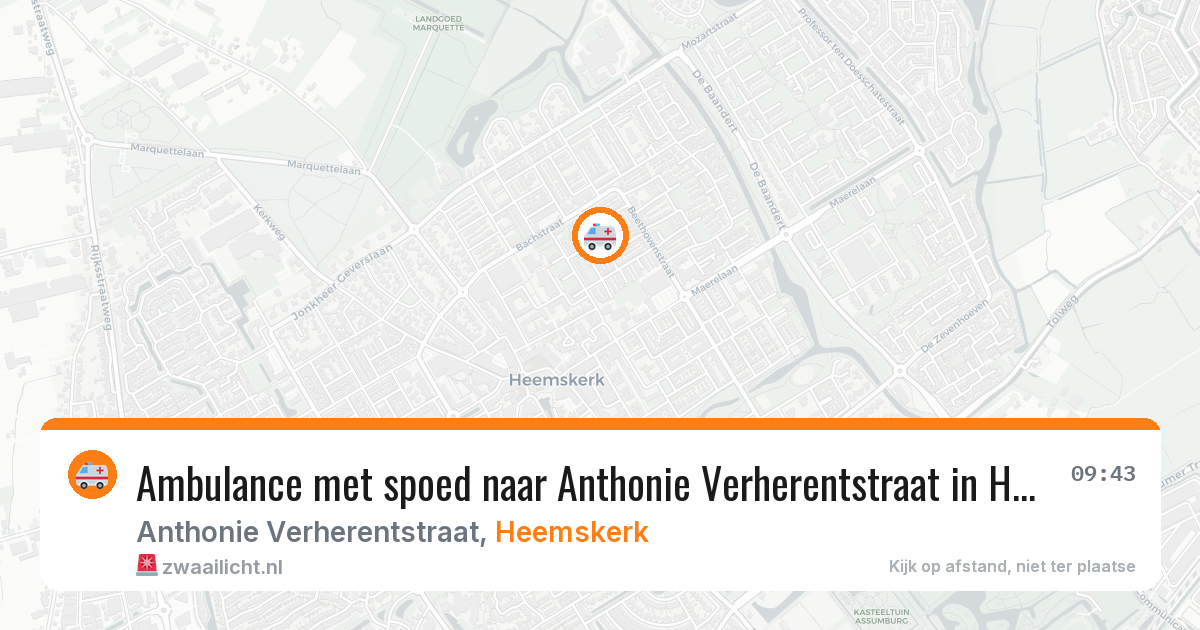 Ambulance met spoed naar Anthonie Verherentstraat in Heemskerk — 2 apr 2026