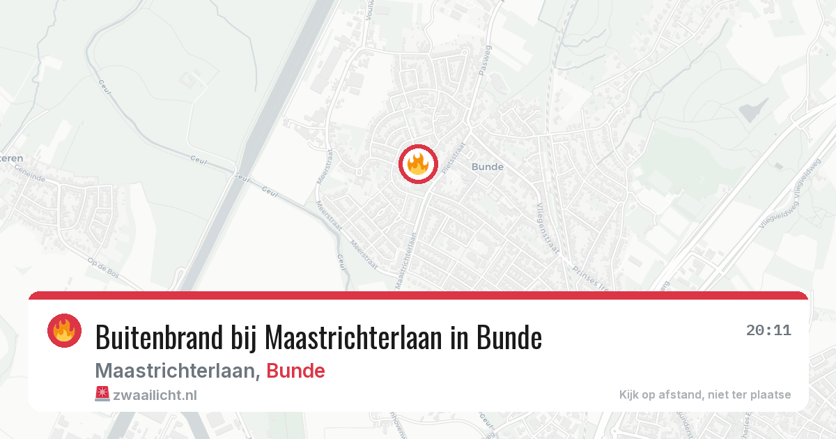 Buitenbrand bij Maastrichterlaan in Bunde — 14 apr 2026