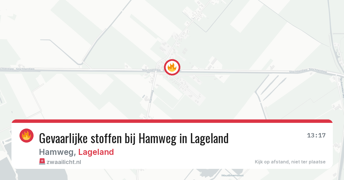 Gevaarlijke stoffen bij Hamweg in Lageland — 24 jan 2026