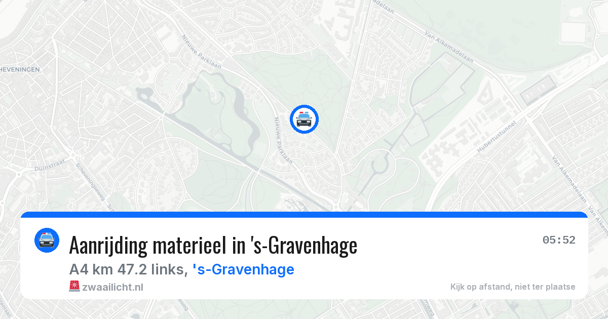 Aanrijding materieel in 's-Gravenhage — 25 mrt 2026