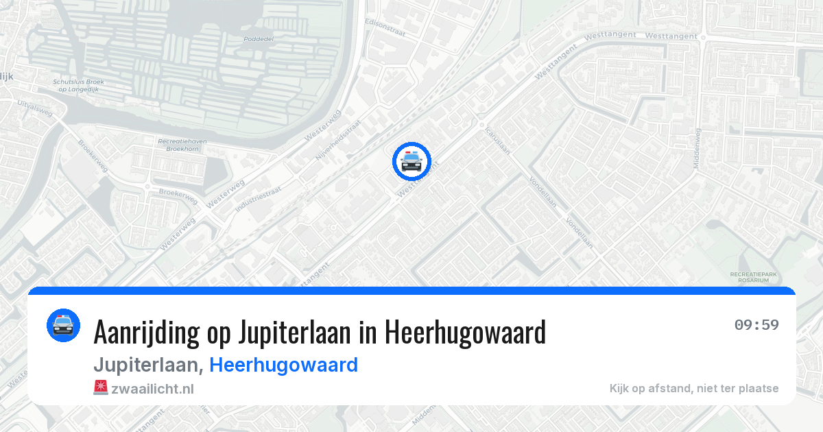 Aanrijding op Jupiterlaan in Heerhugowaard — 31 mrt 2026
