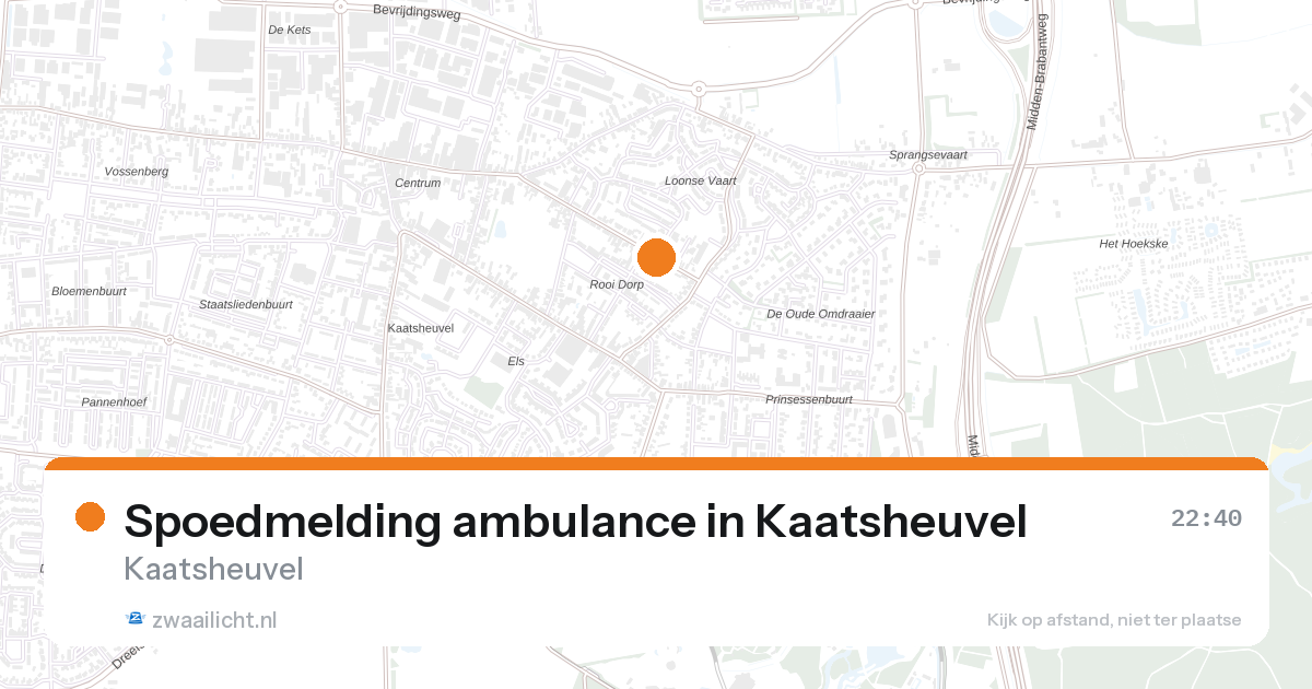 Spoedmelding ambulance in Kaatsheuvel — 26 aug 2026
