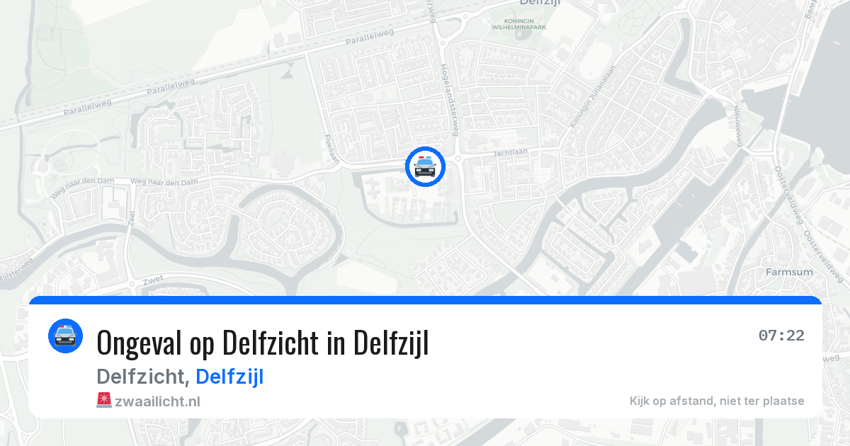 Ongeval op Delfzicht in Delfzijl — 14 jul 2026