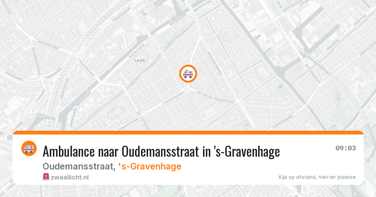 Ambulance naar Oudemansstraat in 's-Gravenhage — 1 apr 2026