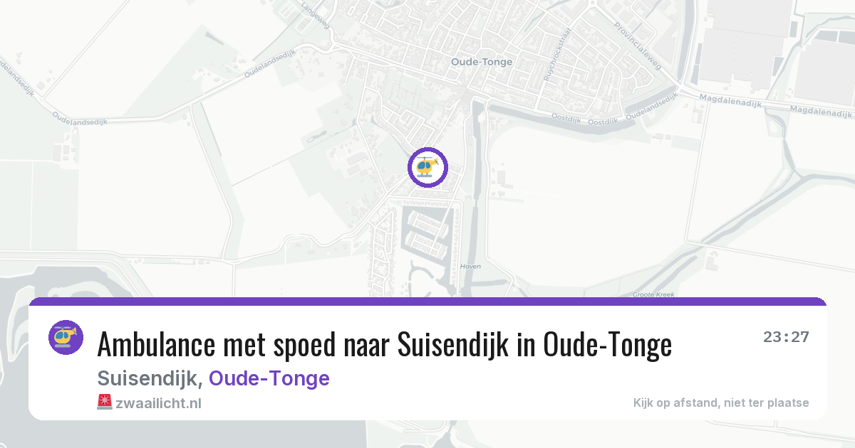 Ambulance met spoed naar Suisendijk in Oude-Tonge — 13 jun 2026