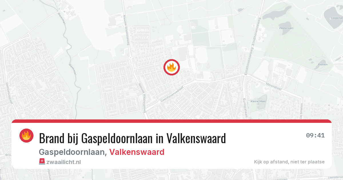 Brand bij Gaspeldoornlaan in Valkenswaard — 2 aug 2026