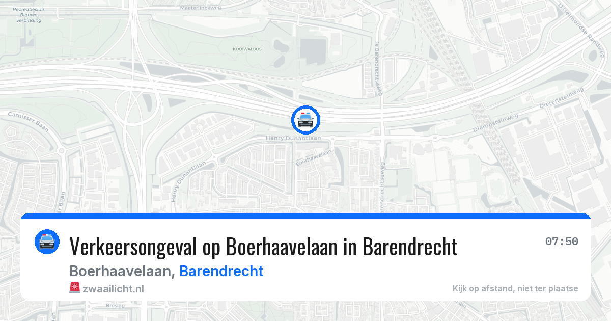 Verkeersongeval op Boerhaavelaan in Barendrecht — 11 aug 2026