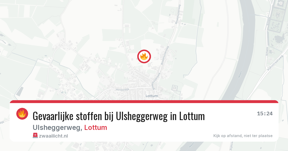 Gevaarlijke stoffen bij Ulsheggerweg in Lottum — 17 mrt 2026