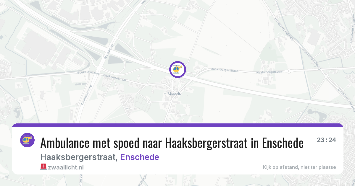Ambulance met spoed naar Haaksbergerstraat in Enschede — 25 jun 2026