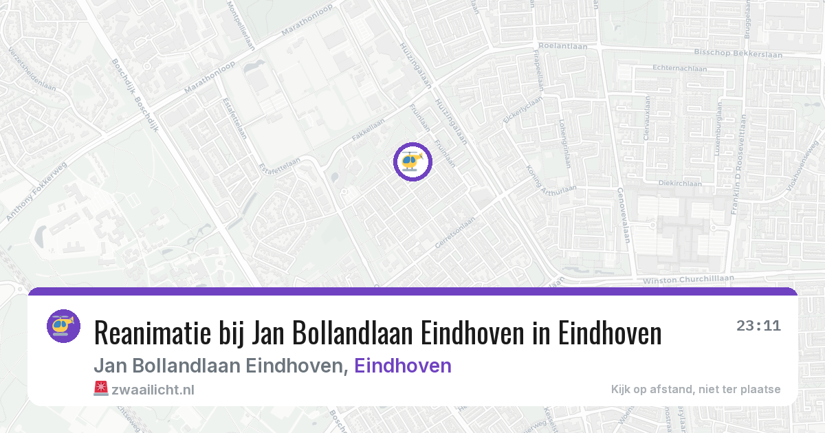 Reanimatie bij Jan Bollandlaan Eindhoven in Eindhoven — 20 jun 2026