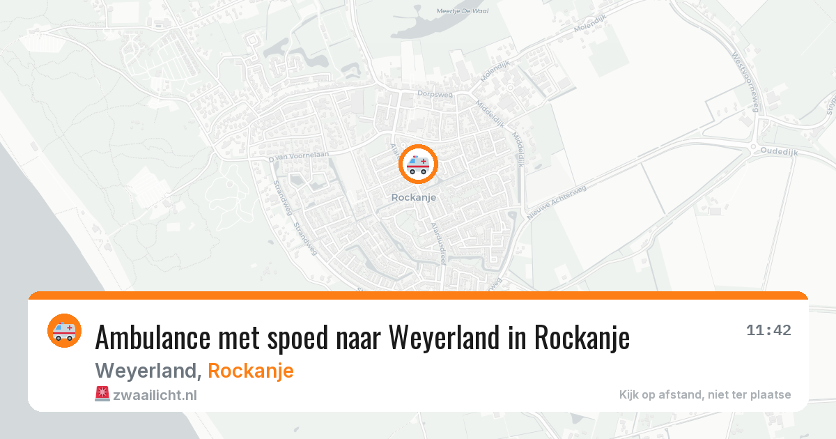 Ambulance met spoed naar Weyerland in Rockanje — 9 aug 2026