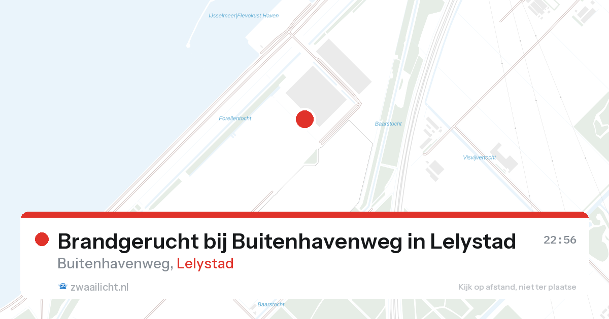 Brandgerucht bij Buitenhavenweg in Lelystad — 26 aug 2026