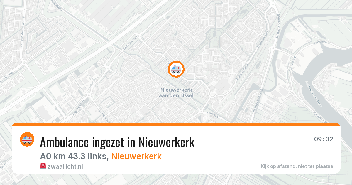 Ambulance ingezet in Nieuwerkerk — 30 jun 2026
