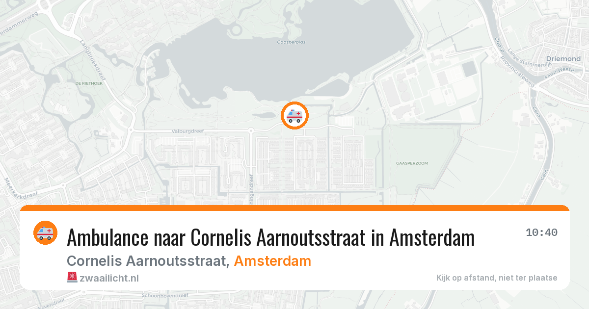 Ambulance naar Cornelis Aarnoutsstraat in Amsterdam — 9 feb 2026