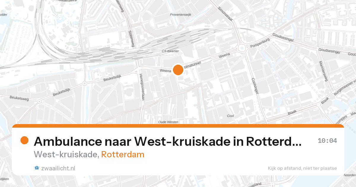 Ambulance naar West-kruiskade in Rotterdam — 27 aug 2026