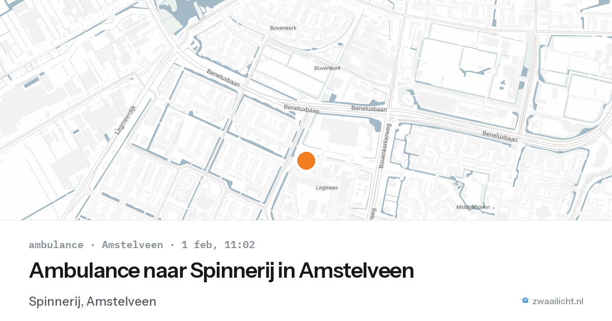 Ambulance naar Spinnerij in Amstelveen — 1 feb 2026
