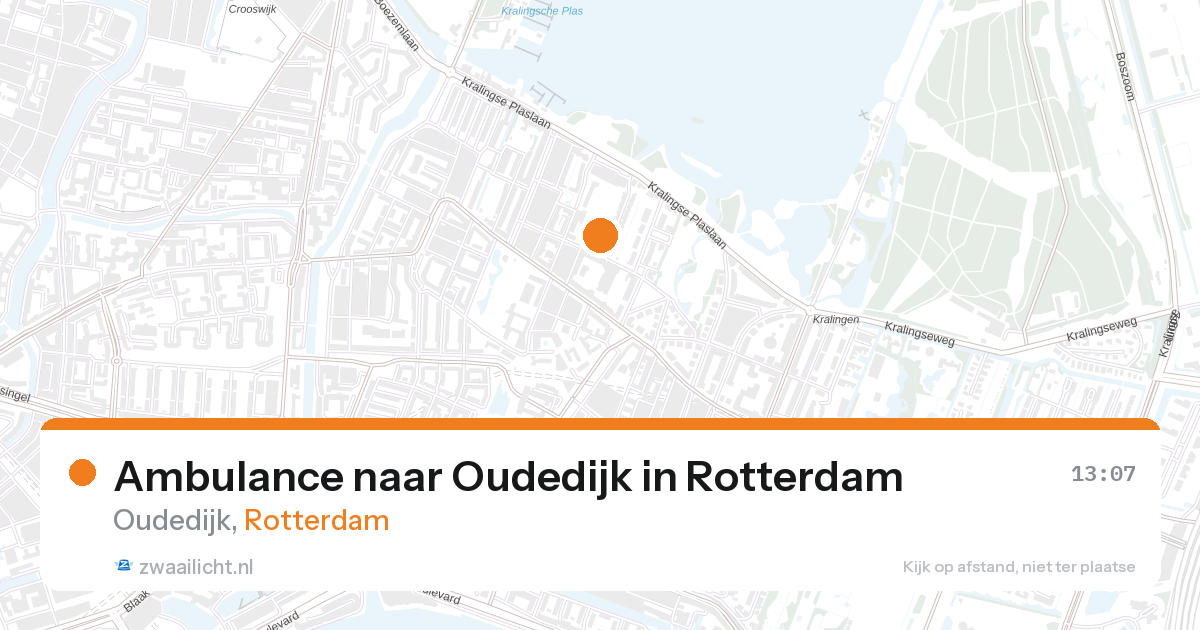 Ambulance naar Oudedijk in Rotterdam — 26 aug 2026